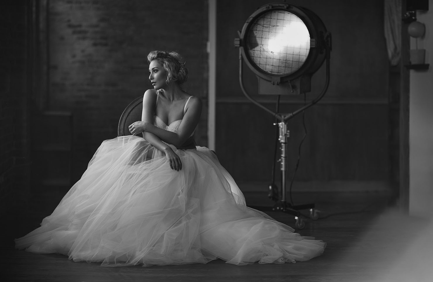 chicago boudoir bridal bride wedding dress