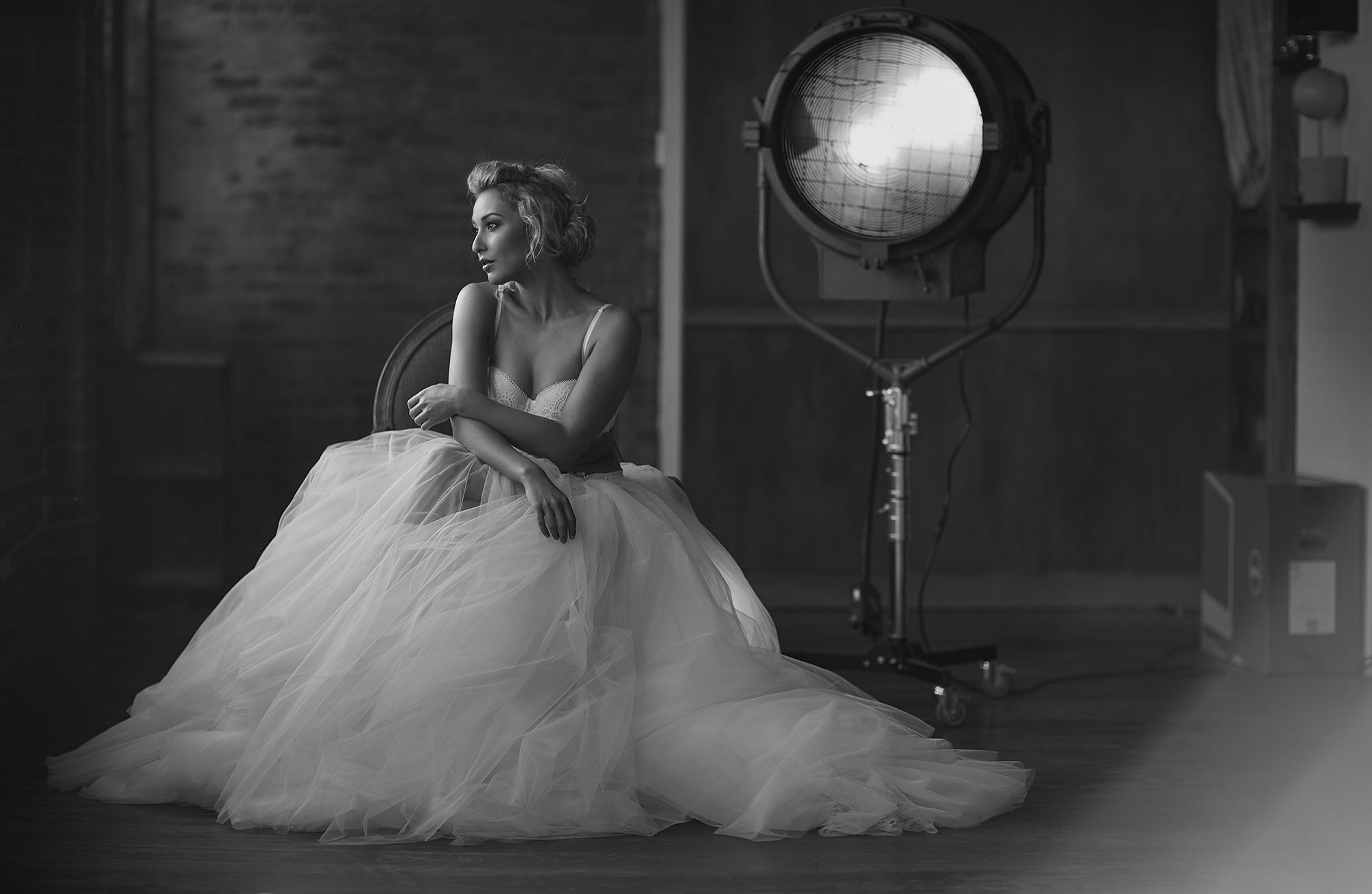 woman posing in a wedding dress photo shoot chicago
