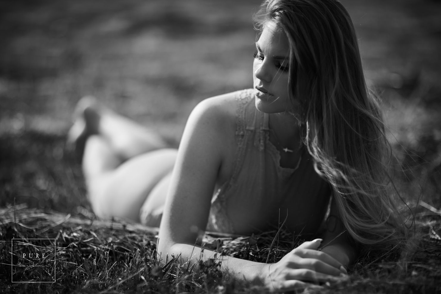 black and white sensual lingerie photo shoot