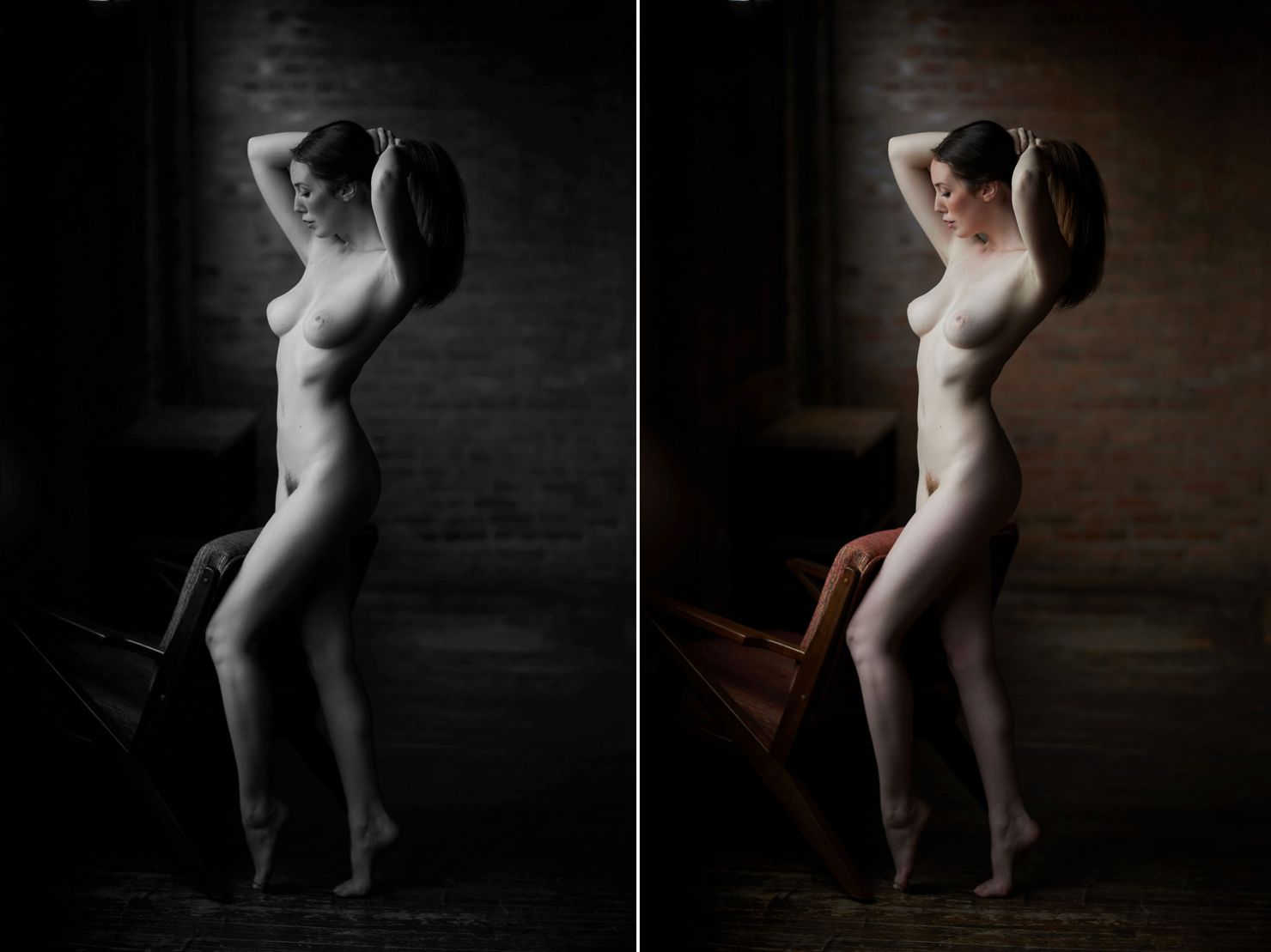 boudoir pictures nude woman posing in session